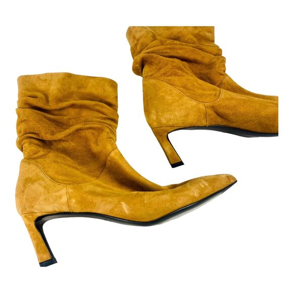 Stuart Weitzman Demi Benatar Carmel SlouchSlouchy Suede Ankle Boots Size 6.5M - Picture 3 of 11